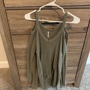 Cold shoulder sweater